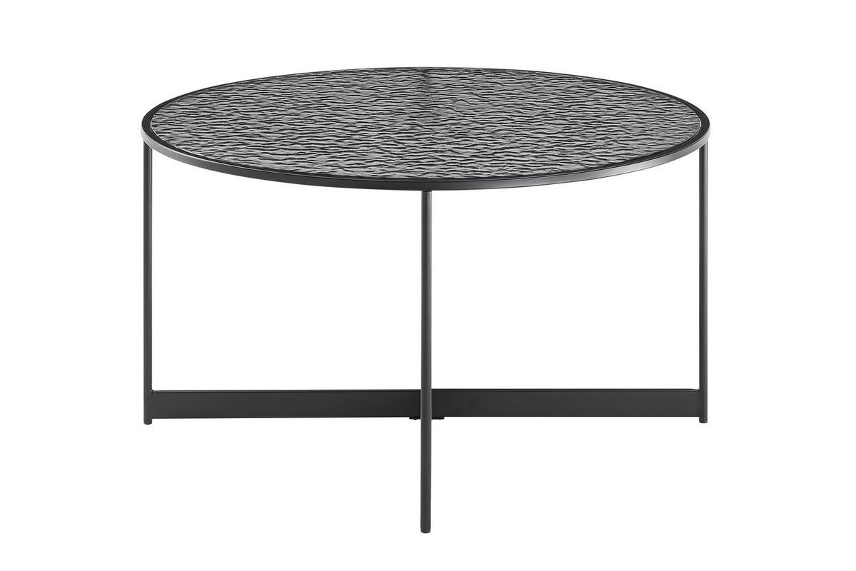 Couchtisch Schwarz D: 80 Cm - Schwarz, Design, Glas/Metall (80/80/45cm) - Livetastic