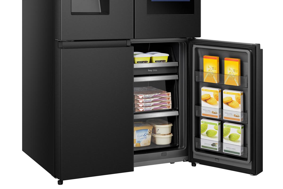 Multi-door Rq760n4ife Schwarz - Schwarz, Basics, Metall (91,4/178,5/72,5cm) - Hisense