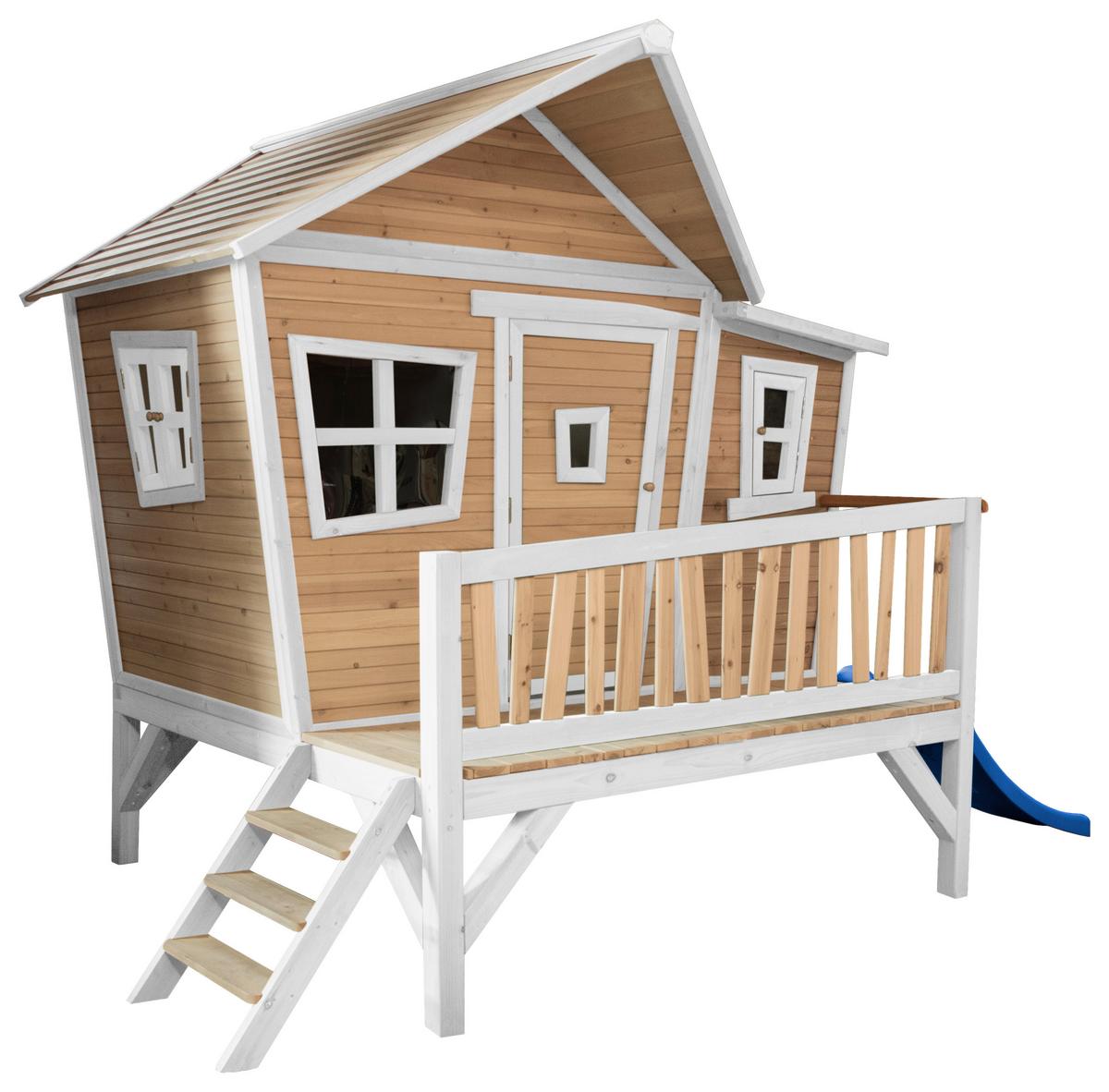 Spielhaus A030.108.31 - Blau/Hellgrün, KONVENTIONELL, Holz/Kunststoff (123/12,8/152cm) - Ambia Garden