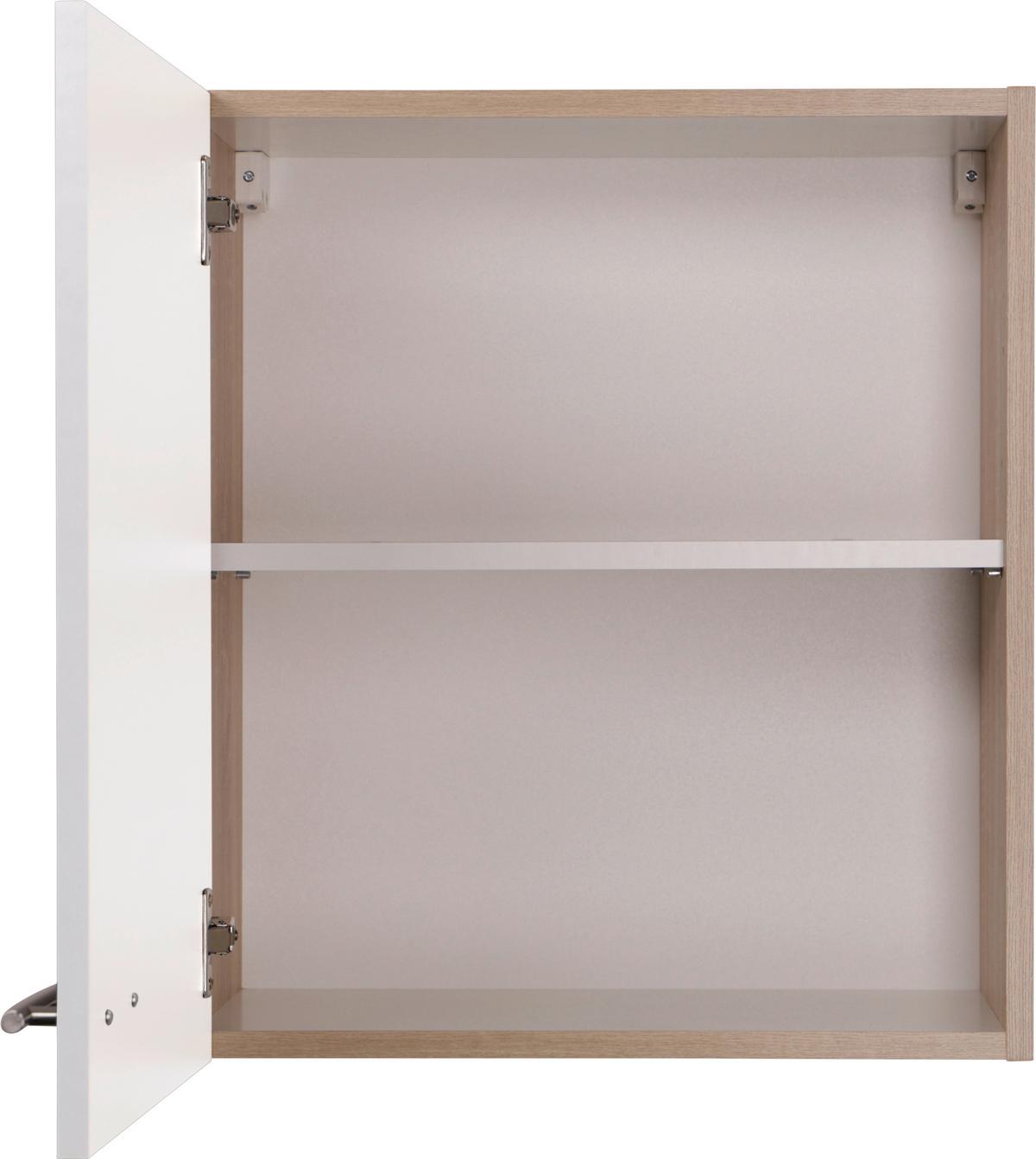 Küchenoberschrank Merle Weiß, Eiche Dekor B:50cm - Eichefarben/Weiß, Basics, Holzwerkstoff (50/56,1/34,6cm) - Respekta
