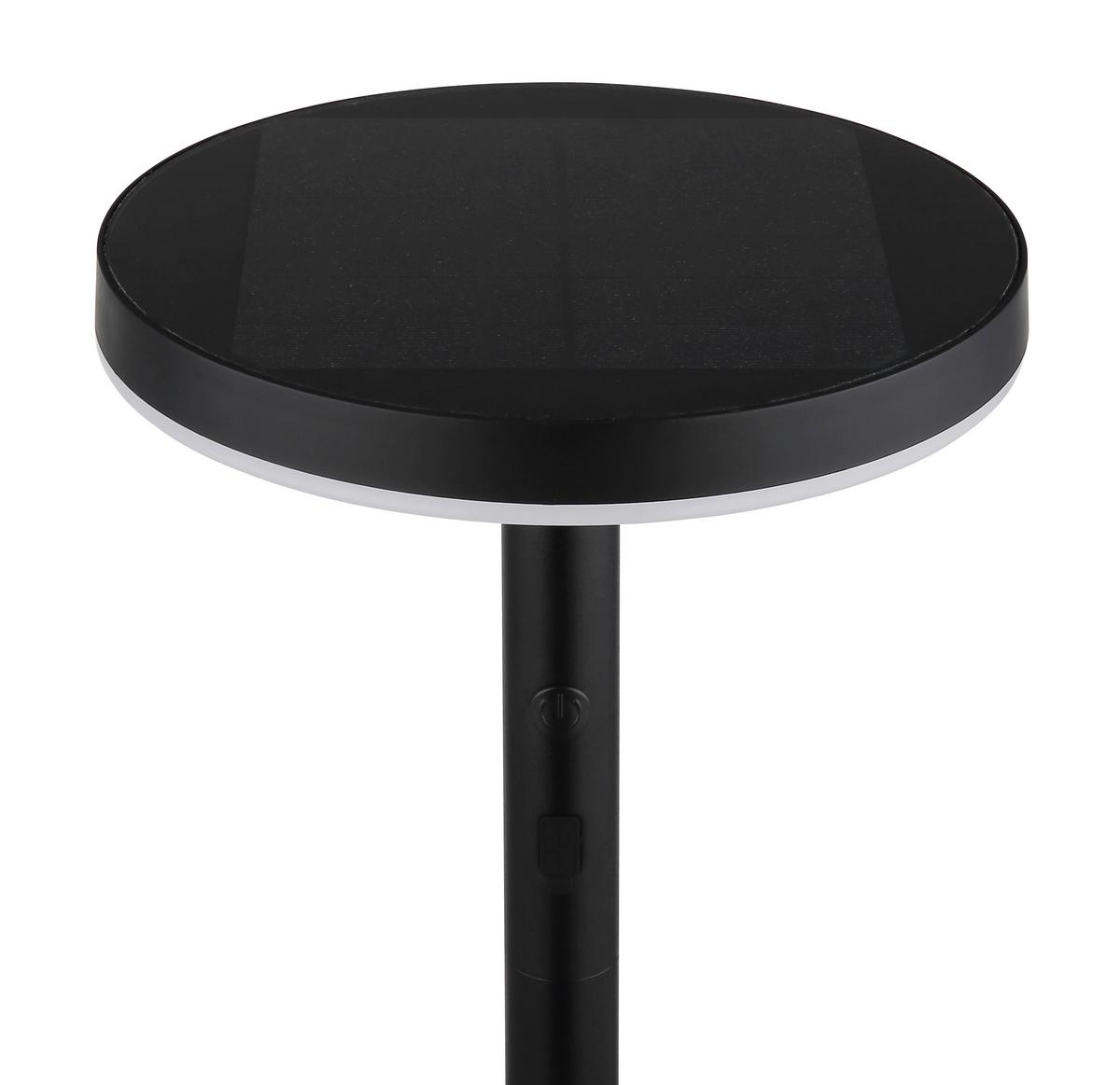 Solarleuchte 1800-3000k - Opal/Schwarz, Design, Kunststoff/Metall (23/145cm) - Globo