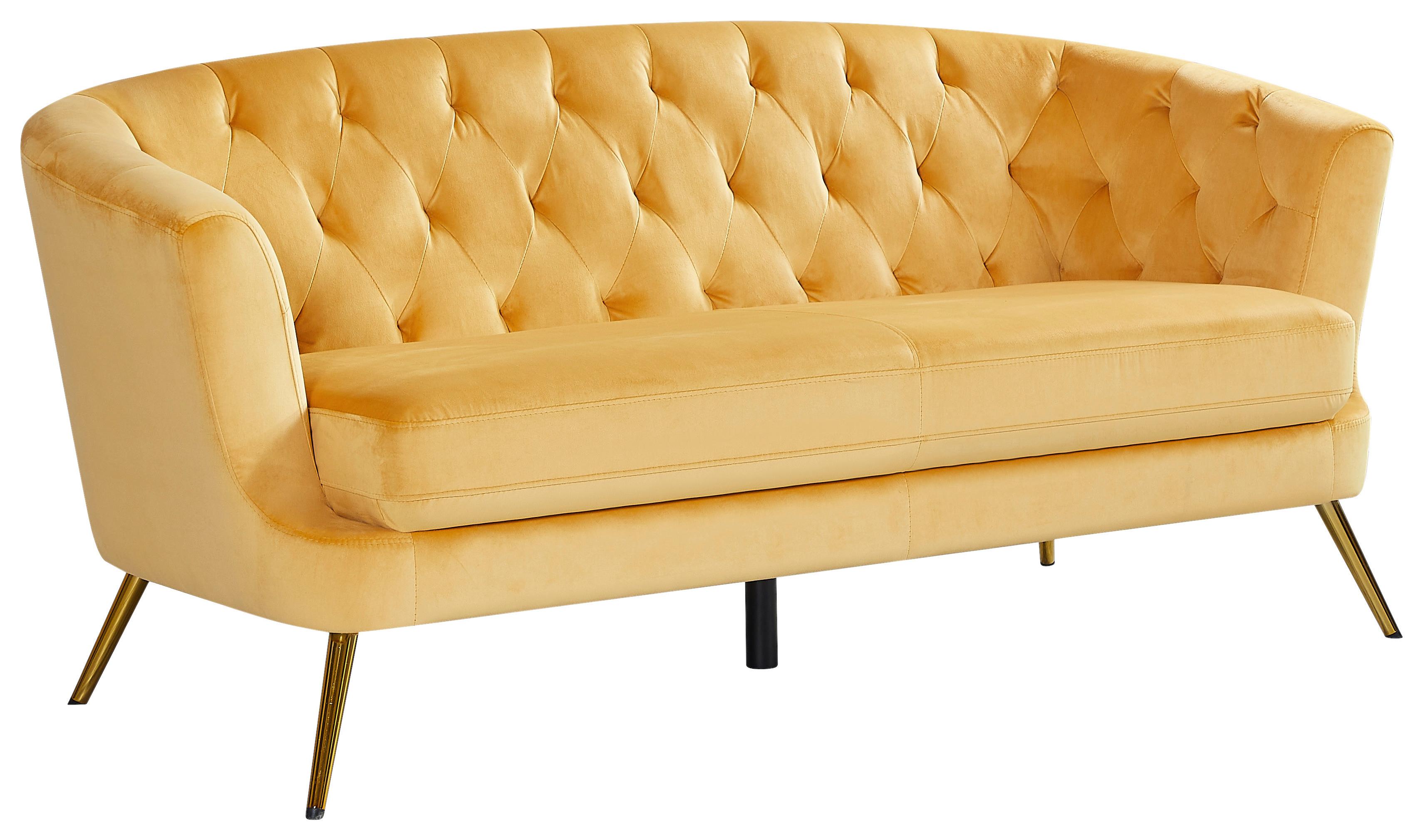 Háromüléses Kanapé Lita - sárga, Modern, textil/fém (183/78/83cm) - Ti'me