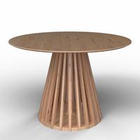 Jedálenský stôl dyha /masív ENNO 120 - farba duba, Modern, drevo/kompozitné drevo (120/120/75cm) - Bessagi Home