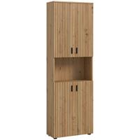 Hochschrank Mone Eiche Artisan B: 60cm - Schwarz/Eiche Artisan, Basics, Holzwerkstoff (60/192/30cm) - MID.YOU