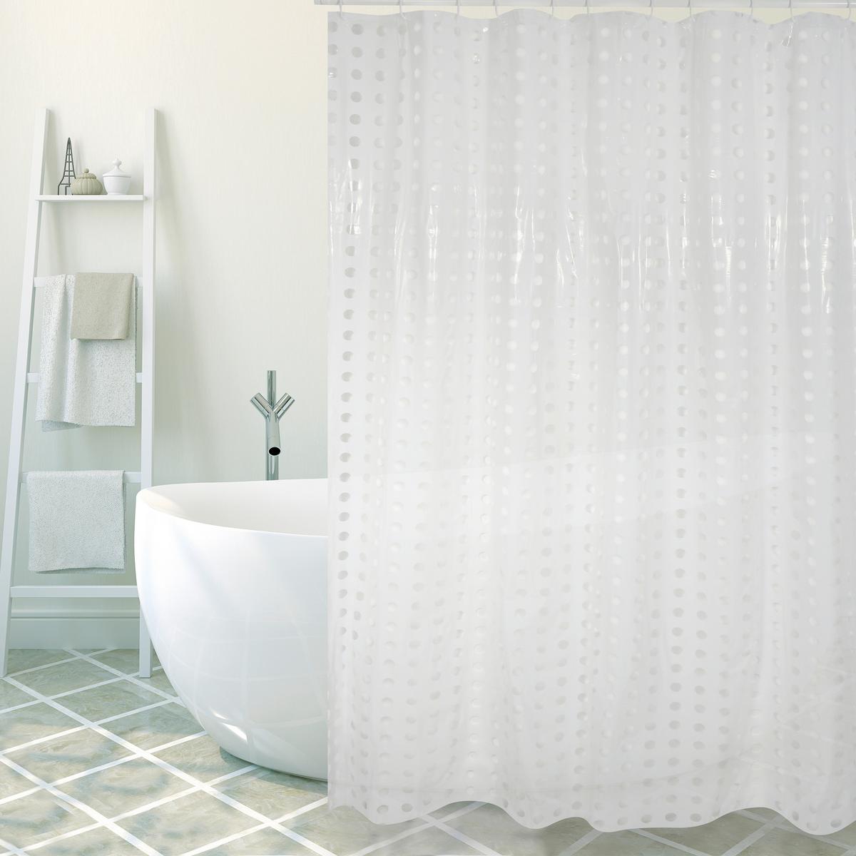 Duschvorhang in Weiß Textil/Mischgewebe - Weiß, Basics, Textil (180/200cm) - MSV