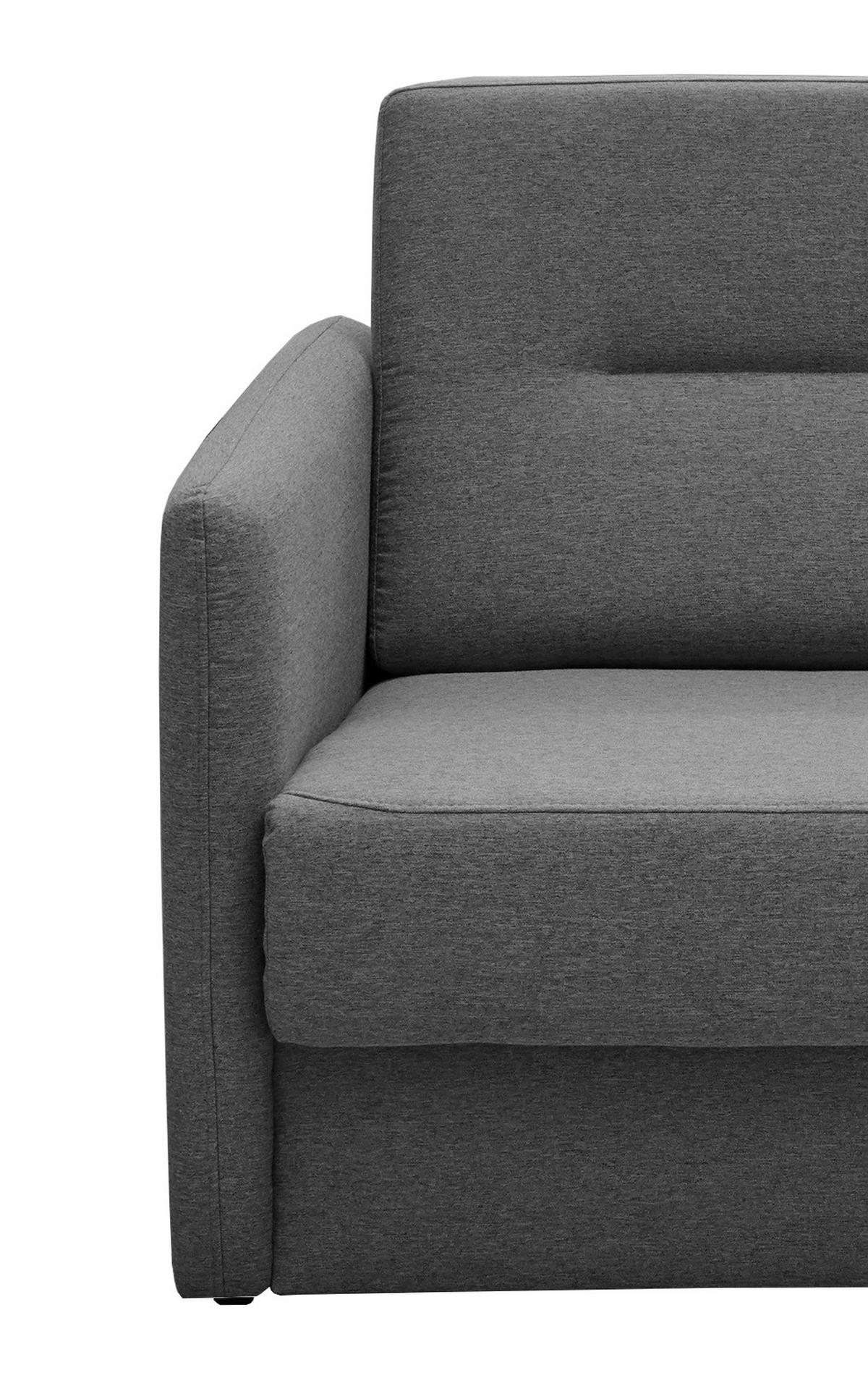 2-sitzer-sofa Mit Schlaffunktion Regi Grau - Schwarz/Grau, KONVENTIONELL, Textil (147/89/87cm) - Livetastic