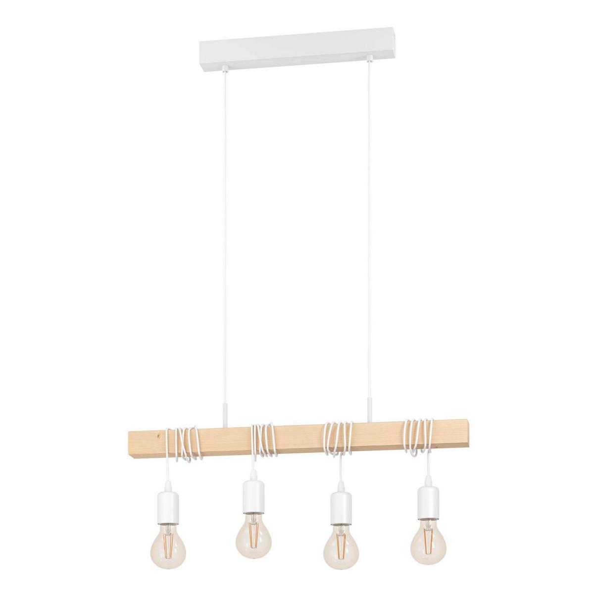 Hängeleuchte 33164* Townshend - Braun/Weiß, Natur, Holz/Metall (70/10,5/110cm) - Eglo