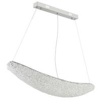 ZÁVĚSNÉ LED SVÍTIDLO KRISTALLA - čiré/barvy chromu, Design, kov/sklo (105/19/120cm) - Globo