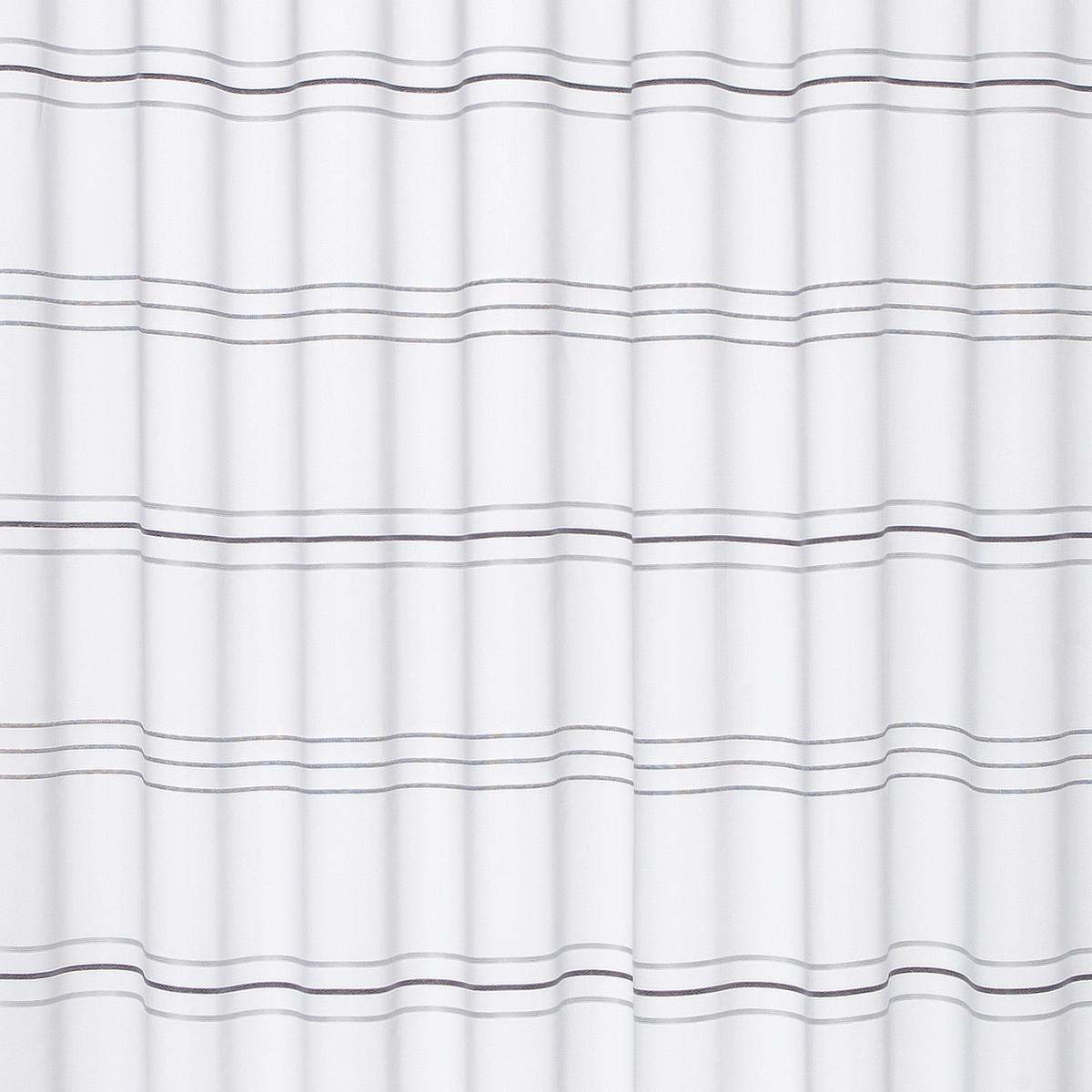 Vorhang Mit Schlaufen Und Band Halina 145x245 Cm Weiß/ Silber - Silberfarben/Weiß, KONVENTIONELL, Textil (145/245cm) - Luca Bessoni