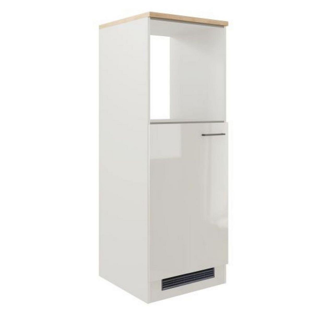 Skrinka na vstavané spotrebiče LEVI - čierna/farba duba, Modern, kov/kompozitné drevo (60/168,5/60cm) - FlexWell