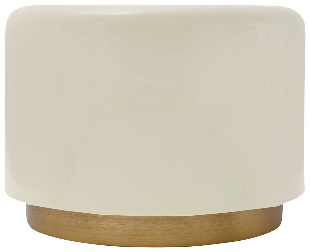 Hocker Artisse 250 Beige/goldfarben D: 51,5 Cm - Beige/Goldfarben, Design, Metall (51,5/43cm) - Kayoom