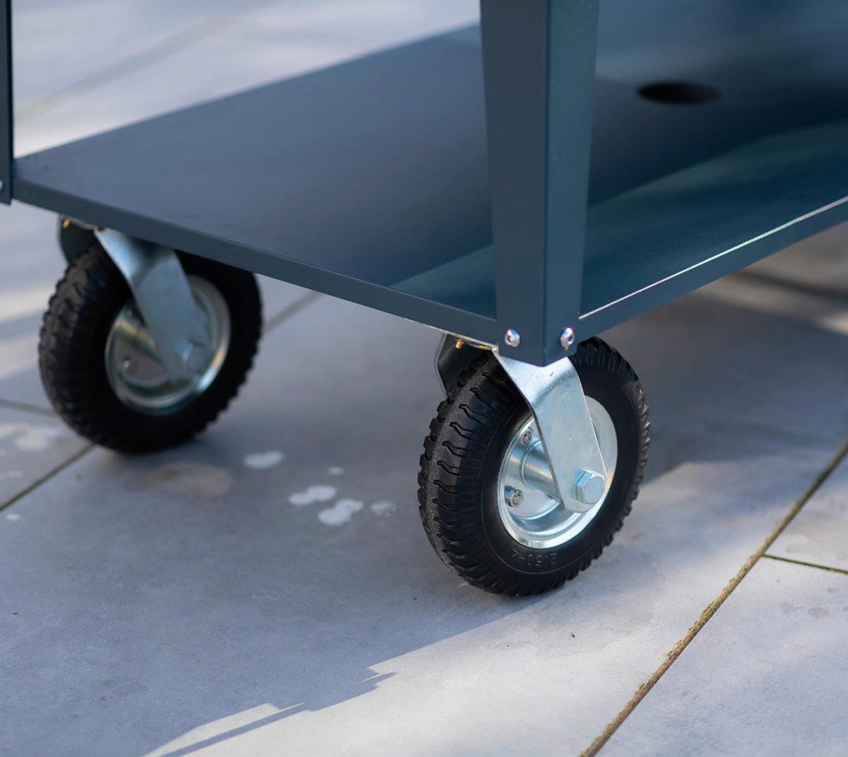 Hochbeet Stahl Swivel mit Ablagen 60/80/120 cm - Anthrazit, Basics, Metall (60/80/120cm)