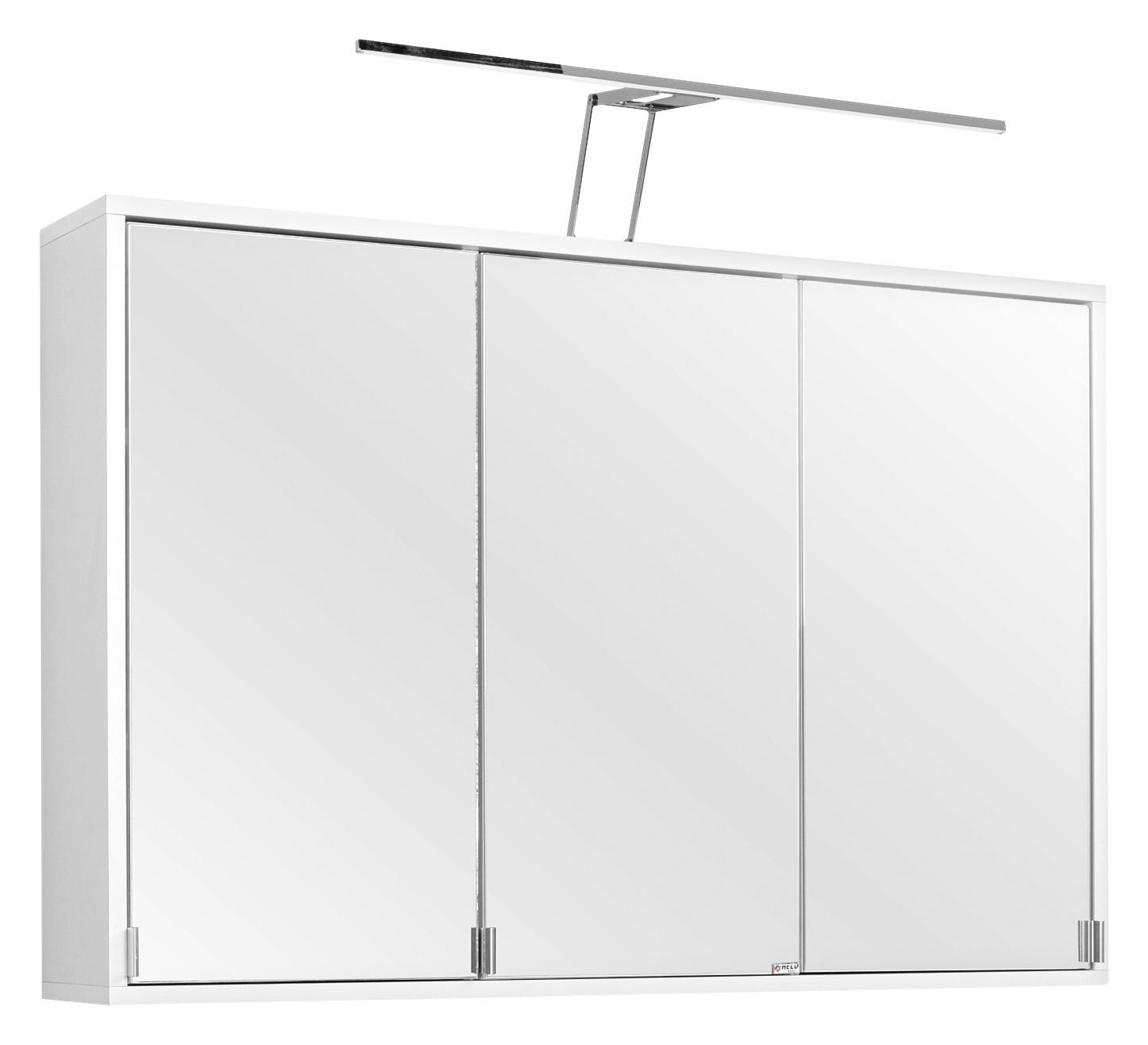 Spiegelschrank Oslo B: 100cm Weiß - Weiß, Basics, Holzwerkstoff (100/64/20cm)