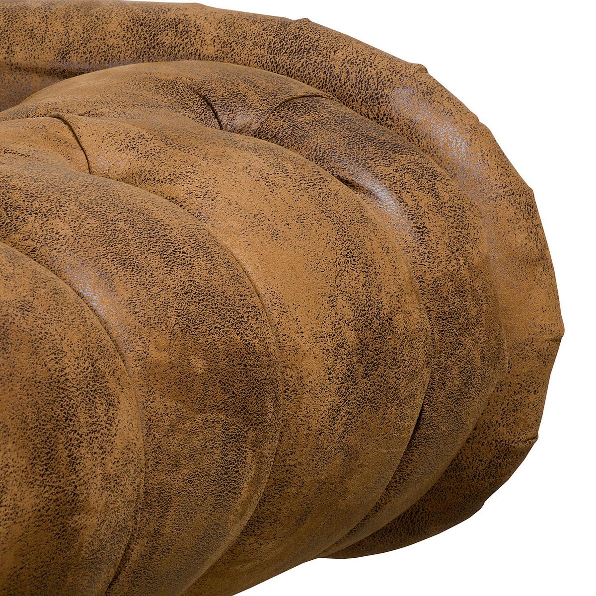 Récamiere Pako Cognac B: 185cm - Cognac/Braun, Design, Textil (185/93/75cm) - Livetastic