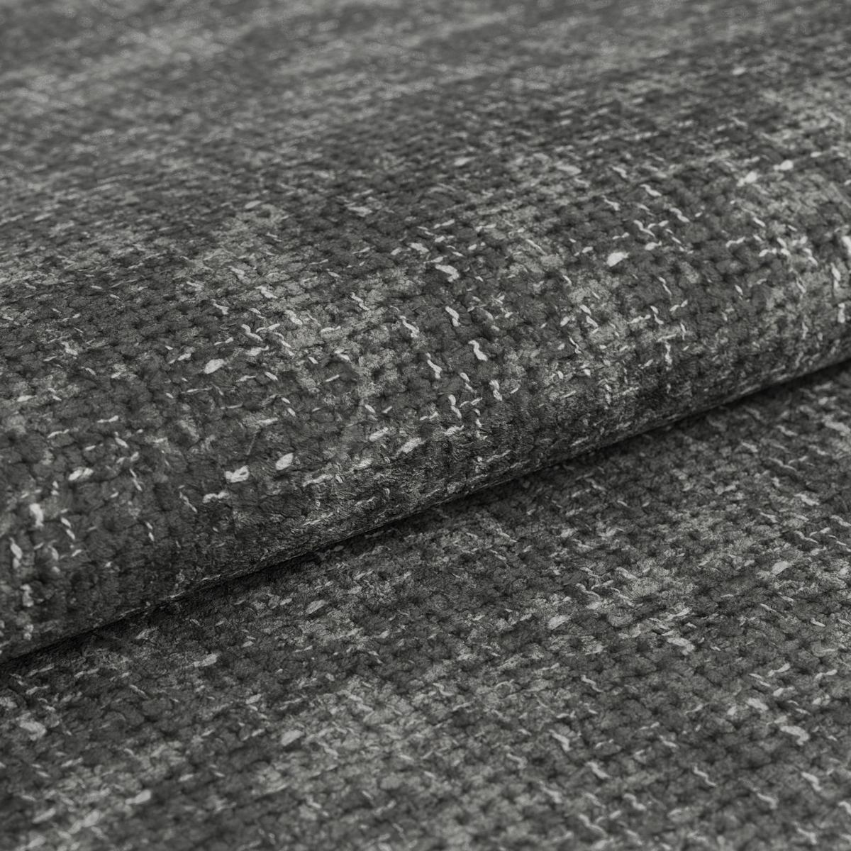 Eckbank dunkelgrau/Metallbeine Ulmo, S:176x248cm - Dunkelgrau/Schwarz, MODERN, Textil/Metall (176/248cm)