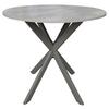Esstisch Rund Monte 80x75 Cm Grau - Grau, MODERN, Holzwerkstoff/Metall (80/80/75cm) - MID.YOU