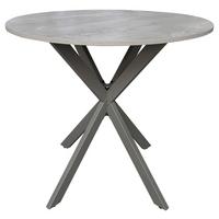 Esstisch Rund Monte 80x75 Cm Grau - Grau, MODERN, Holzwerkstoff/Metall (80/80/75cm) - MID.YOU