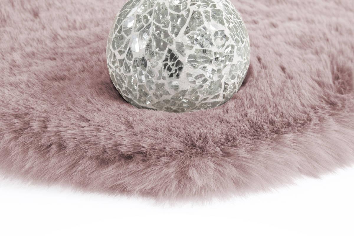 Hochflorteppich Rosa Rabbit Rund D: 160 cm - Rosa, Trend, Textil (160cm) - Kayoom