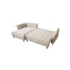 Ecksofa mit Schlaffunktion & Bettkasten Monte Carlo Creme - Creme/Schwarz, Trend, Textil (160/290cm)