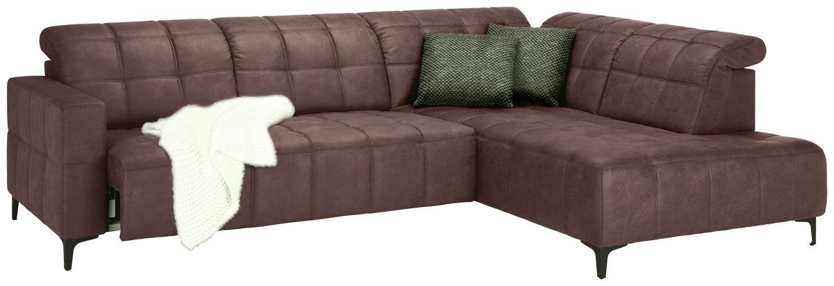 Rohová sedačka PANAMA, pravá, hnědá - černá/hnědá, Konvenční, kov/textil (304/216cm) - Premium Living