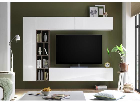 Obývacia Stena New Vision 7 - farby dubu/biela, Moderný, kompozitné drevo (224/185/35cm) Obývacia Stena New Vision 7 - farby dubu/biela, Moderný, kompozitné drevo (224/185/35cm)