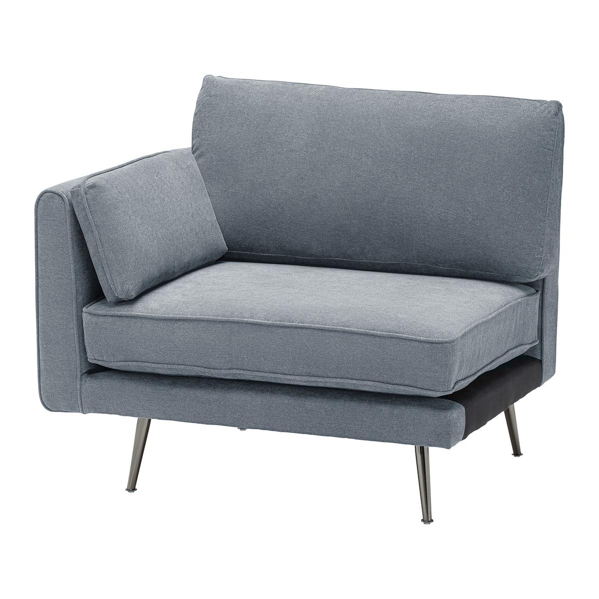 Sedací souprava DUNJA - šedá, Moderní, kov/dřevo (295/89/161cm) - P & B