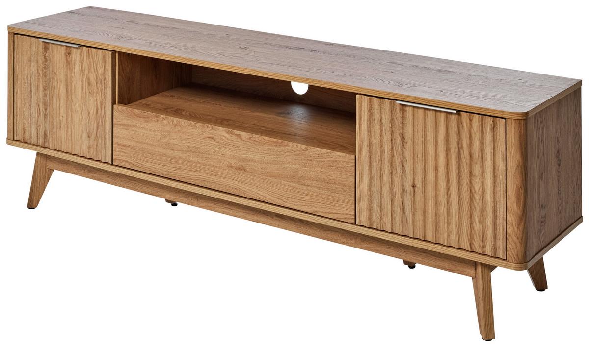 Lowboard Wave TV 170 B: 169,5 cm Eichefarben - Eichefarben, MODERN, Holzwerkstoff (169,50/54,5/40cm) - Livetastic