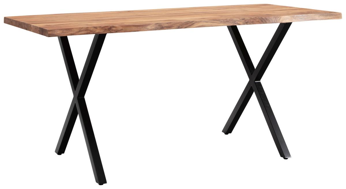 Esstisch Wl7.253 - Schwarz/Akaziefarben, MODERN, Holz/Metall (160/80/76cm) - MID.YOU