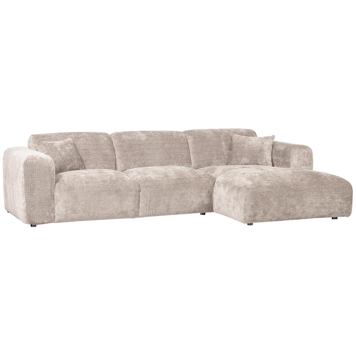 ECKSOFA Cloud Naturfarben S: 280x165cm - Schwarz/Naturfarben, Design, Textil (280/165cm) - Livetastic