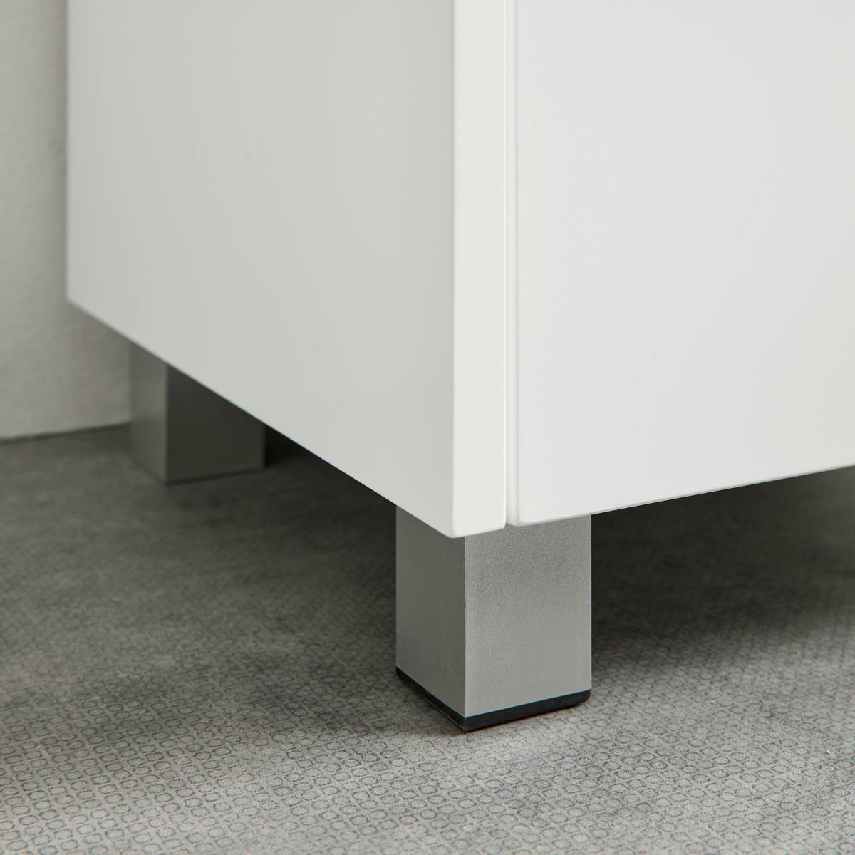 Spodná skrinka MASSIMO biela/borovica - biela/strieborná, Modern, plast (60/59/30cm) - Bessagi Home