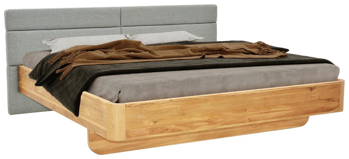 Bett Loom Naturfarben 200x200cm - Beige/Naturfarben, MODERN, Holz/Textil (200/200cm) - MID.YOU