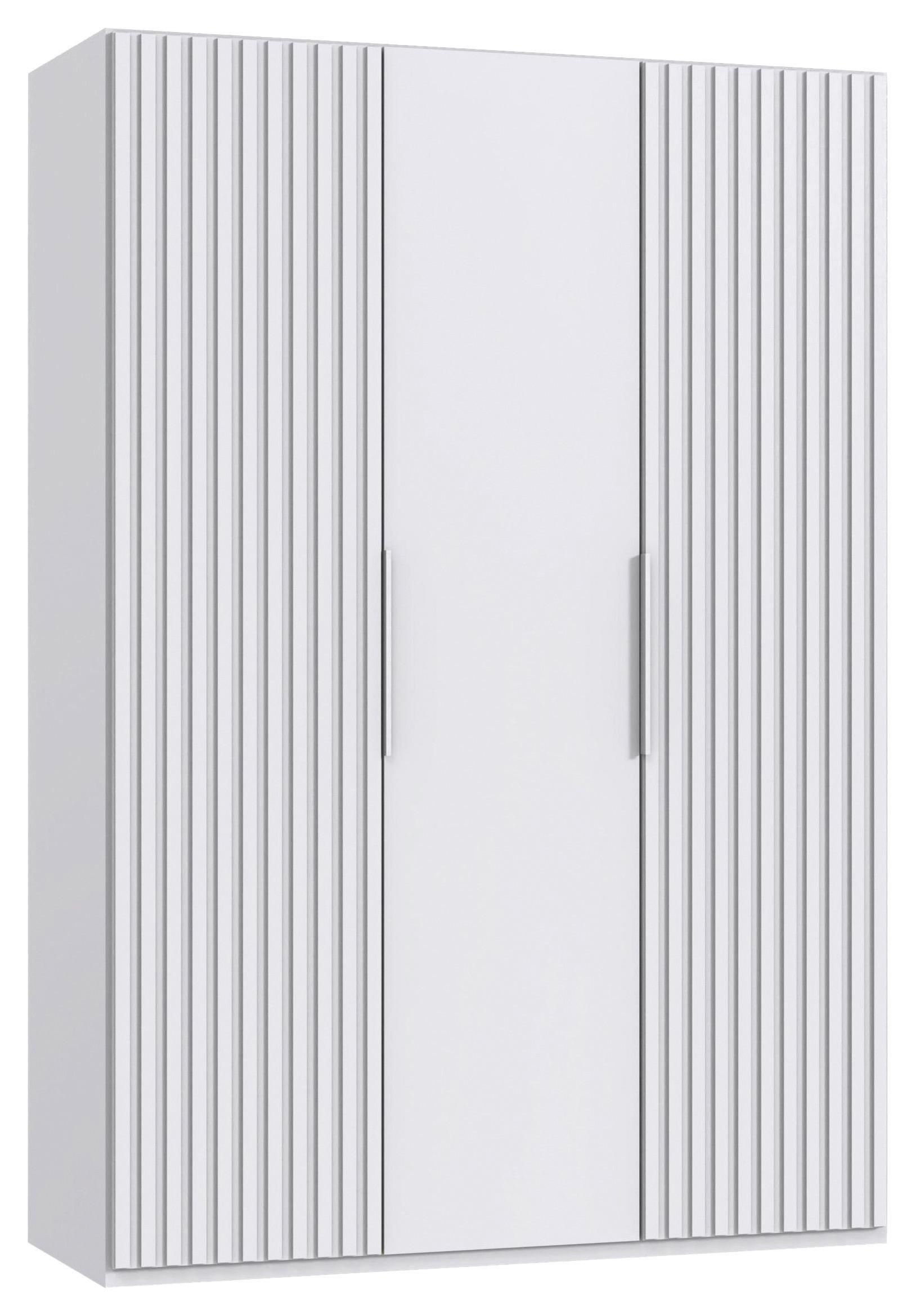 Drehtürenschrank Andorra Weiß B: 150 cm - Weiß, MODERN, Holzwerkstoff (150/216/58cm) - MID.YOU