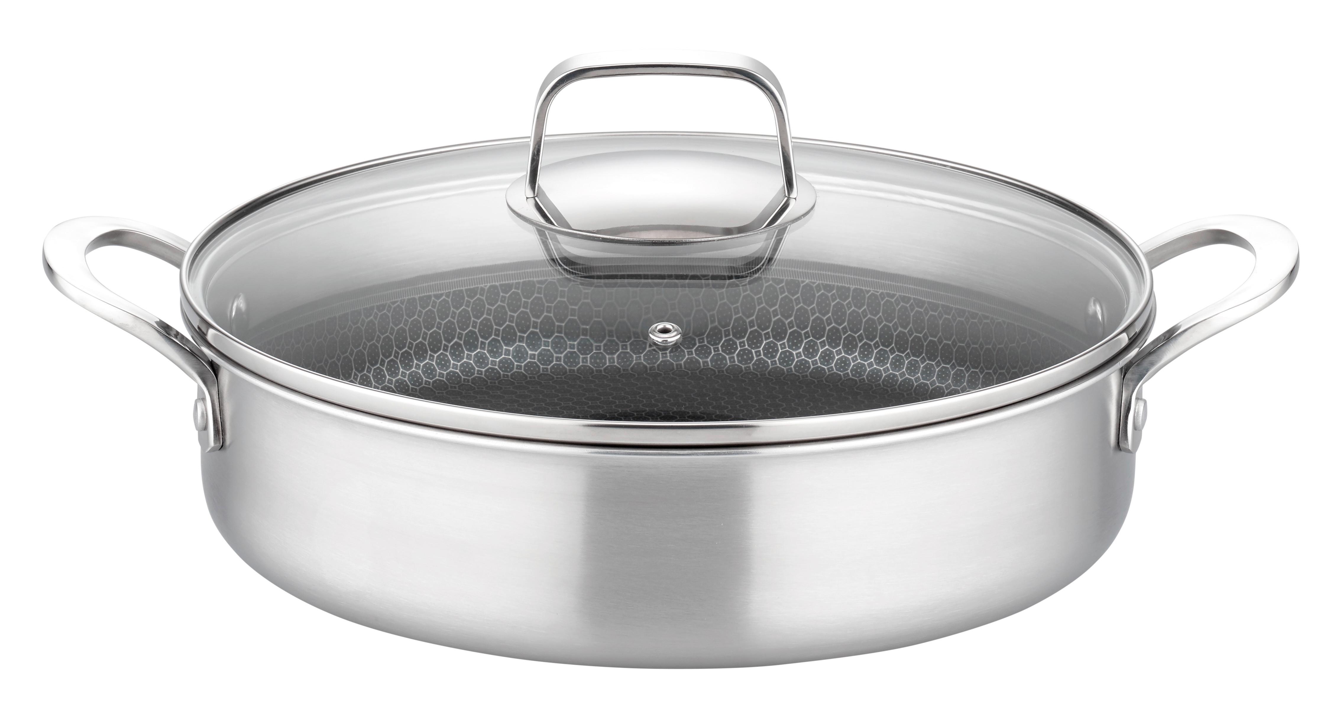 Inoxxa Black Servierpfanne Edelstahl 18/8, Ø: 28cm - Edelstahlfarben, Basics, Metall (28cm) - GSW