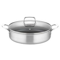 Inoxxa Black Servierpfanne Edelstahl 18/8, Ø: 28cm - Edelstahlfarben, Basics, Metall (28cm) - GSW