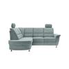 Ecksofa mit Stauraum Parole Graubraun Chenille - Chromfarben/Blau, KONVENTIONELL, Textil (184/231cm) - Livetastic