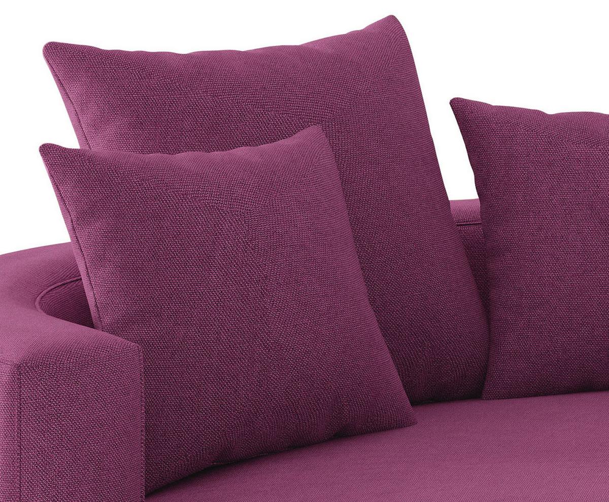 Bigsofa Natalia Magenta S: 150x283 Cm - Magenta/Schwarz, Design, Textil (150/283cm) - Livetastic