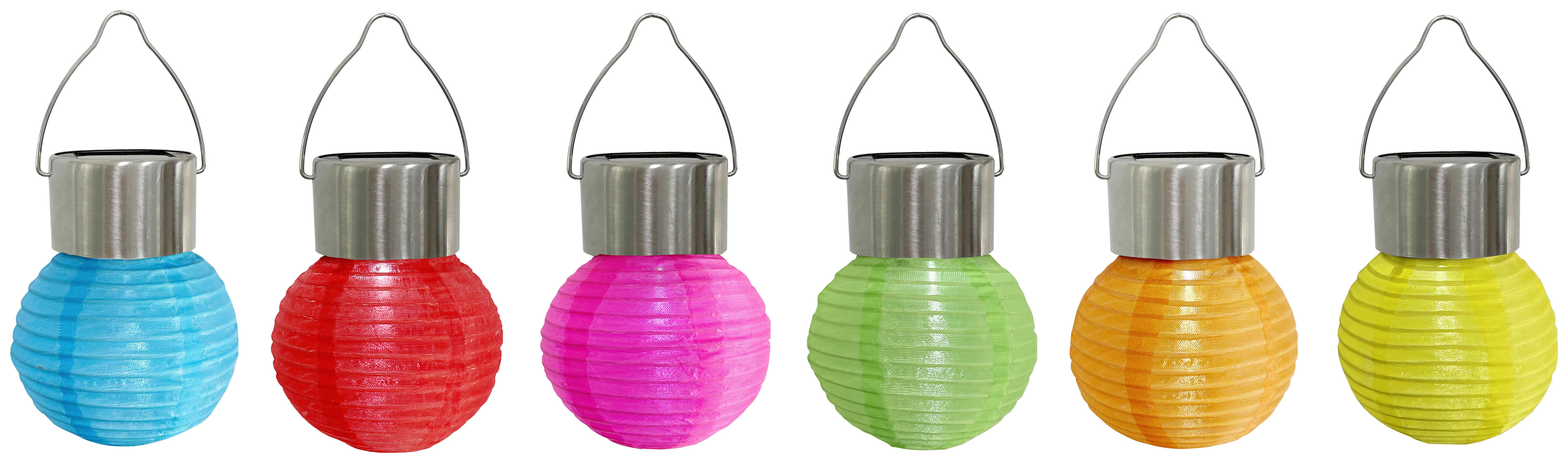 SOLÁRNÍ SVÍTIDLO BUTO - oranžová/modrá, Konvenční, kov/textil (7/12cm) - Modern Living