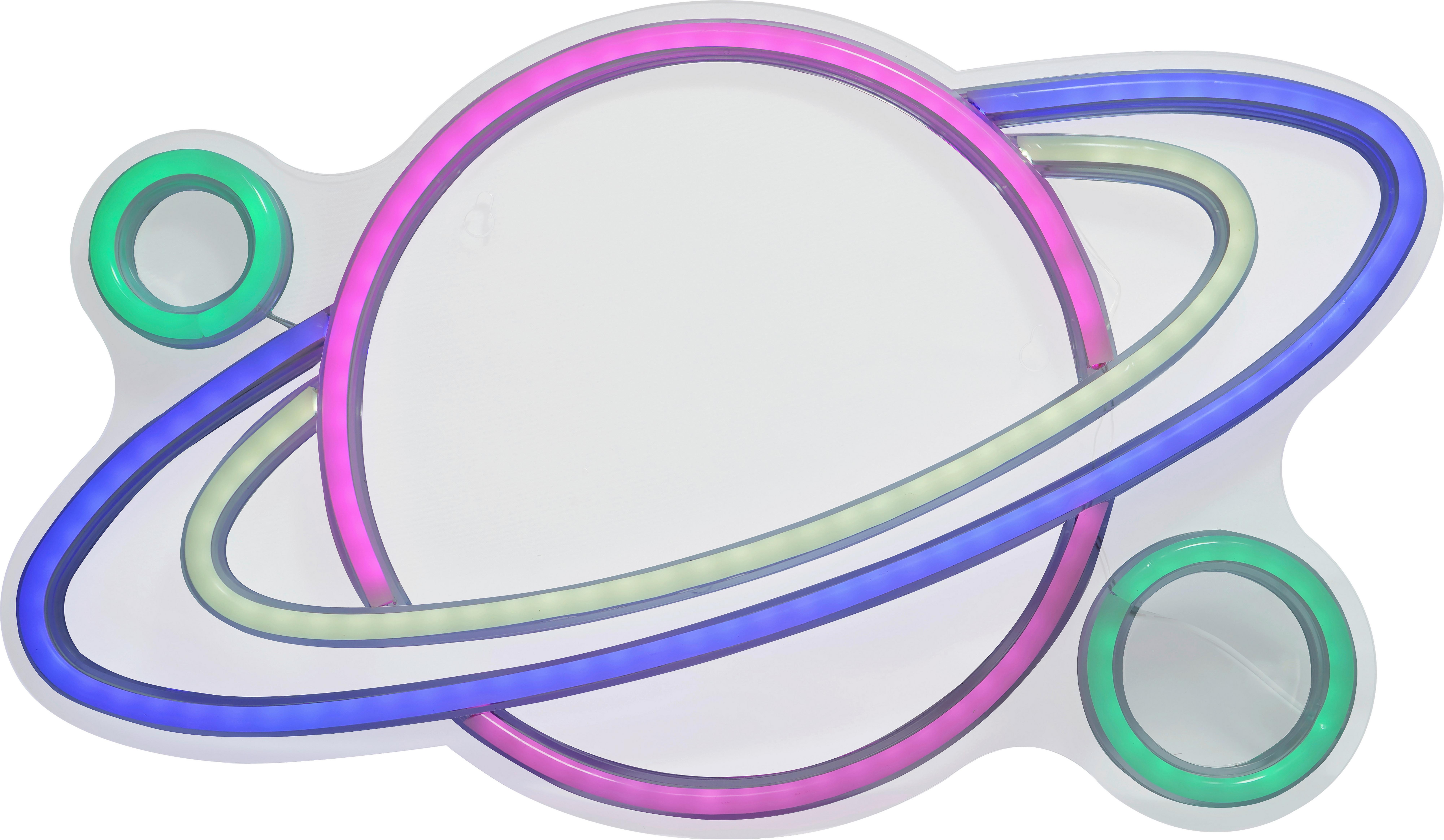 Led Falilámpa Planet - áttetsző/fehér, Basics, műanyag (40/27,5/1,9cm) - Luca Bessoni