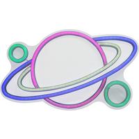 Led Falilámpa Planet - áttetsző/fehér, Basics, műanyag (40/27,5/1,9cm) - Luca Bessoni