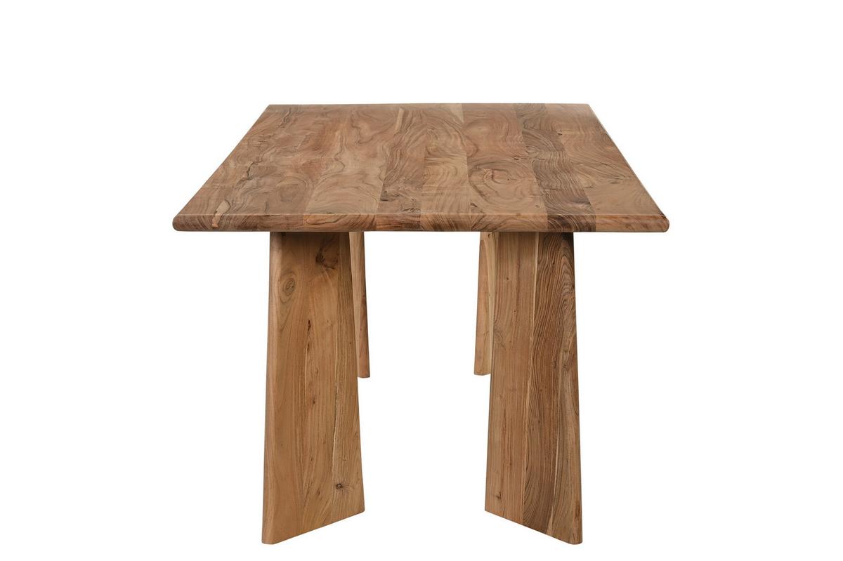 Esstisch Wave Rechteckig Akazie Massiv, B: 200 cm - Naturfarben, ROMANTIK / LANDHAUS, Holz (200/75/100cm)