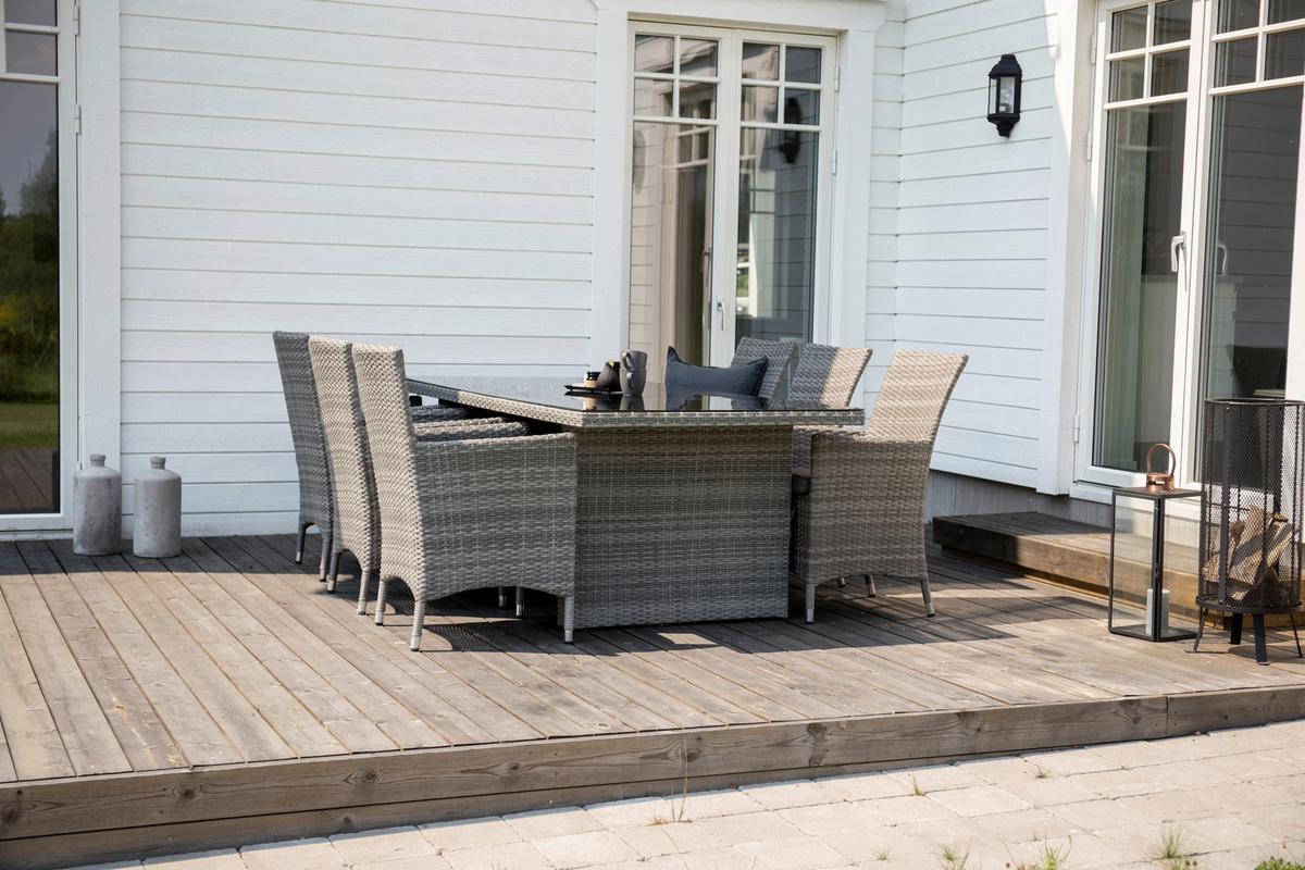 Gartentisch Padova Kunststoff L 200 cm - Grau, KONVENTIONELL, Kunststoff (200/100/74cm) - Gardenson