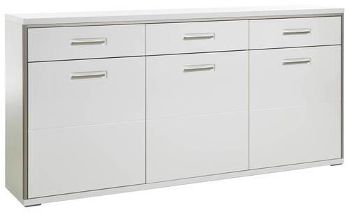 Sideboard 184 cm Trento Silberfarben/Weiß