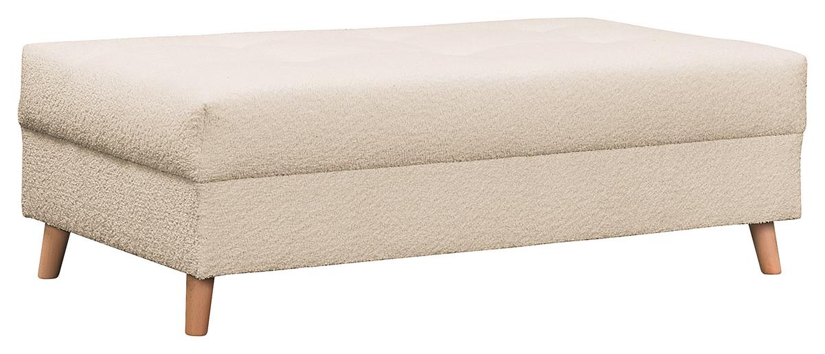 Ecksofa Ariella Weiß S: 231x161 cm - Naturfarben/Weiß, Design, Textil (231/161cm) - Livetastic