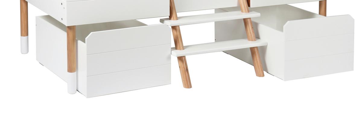 BETTSCHUBKASTEN Weiß B: 58cm - Weiß, Design, Holzwerkstoff (58/40/90cm) - Livetastic