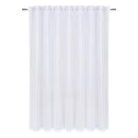 HOTOVÝ ZÁVĚS LEO TRANSPARENT 145CM - bílá, textil (140/145cm) - Modern Living