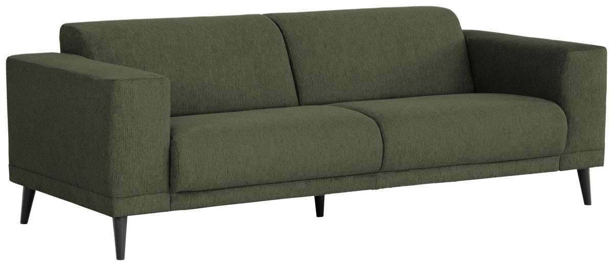 3-sitzer-sofa Oslo Grün B: 218 Cm - Schwarz/Grün, Design, Textil (218/77/93cm) - MID.YOU