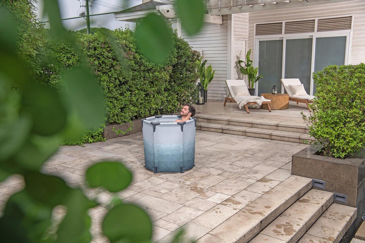 Eisbad Lennard - Blau/Grau, KONVENTIONELL, Kunststoff/Metall (90/80cm) - Bestway