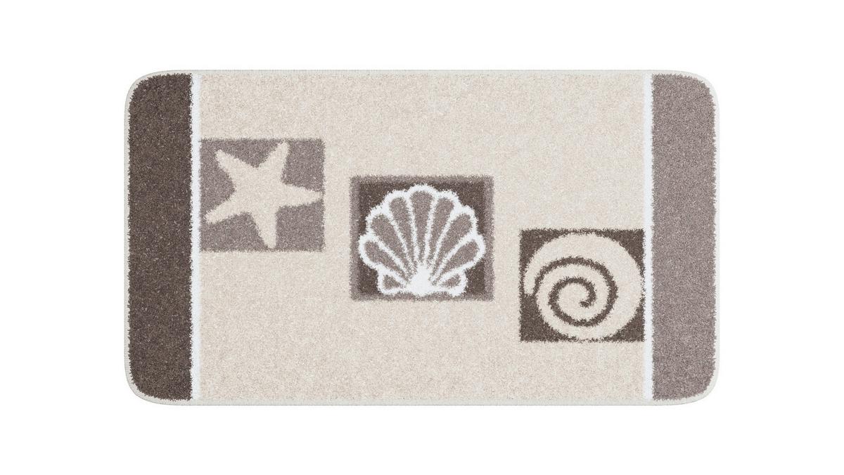 Badematte Ayla - Taupe, Basics, Textil (65/115cm) - Grund