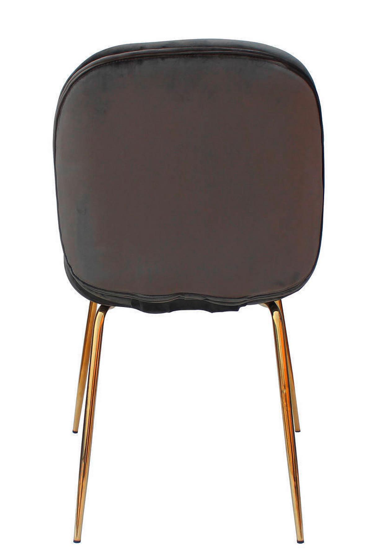 Sada stoličiek sivá - sivá/mosadzná, Modern, kov/plast (47/90/59cm) - Kayoom