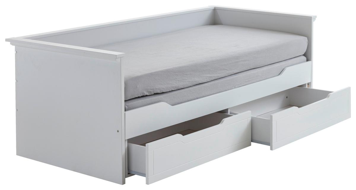 Posteľ 90-180x200cm - farba buka/biela, Modern, drevo/kompozitné drevo (90/200cm) - MID.YOU